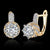 Earring White Round Diamond Romantic Wind