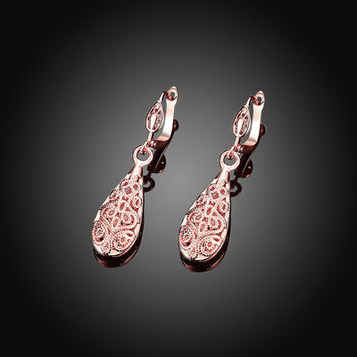 Eco-Friendly Rose Gold Drop Earrings