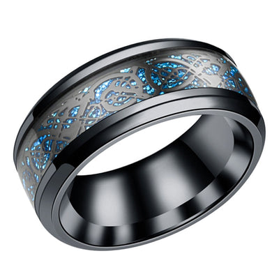 Carbon Ring Men'S Ring Stainless Steel Ring