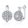 Earring with Floral Diamond-Encrusted Romantic