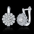 Earring with Floral Diamond-Encrusted Romantic