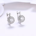 Earring with Floral Diamond-Encrusted Romantic