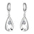 European Fashion Simple Water Zircon Silver