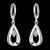 European Fashion Simple Water Zircon Silver