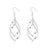 Double Banana Earrings Fashion Leaf Silver