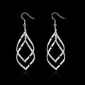 Double Banana Earrings Fashion Leaf Silver