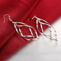 Double Banana Earrings Fashion Leaf Silver