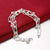 Five-Line Light Bead Bracelet Simple Ball Silver Lobster