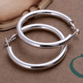 Empty Ear Rings Fashion Silver Jewelry Round