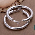 Empty Ear Rings Fashion Silver Jewelry Round