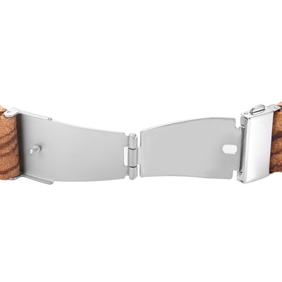 Wooden Quartz Watch Date Day Display Roman