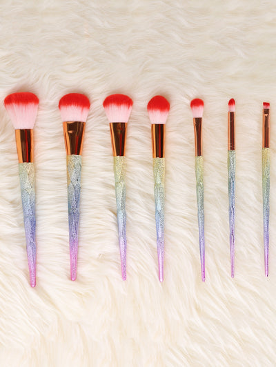 Rainbow Unicorn Conical Makeup Brushes Set