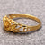Electroplate Gold Color Flower Ring for Women