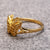 Electroplate Gold Color Butterfly Ring for Women