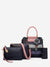 Color Block Print Tote Bags Set