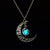 Fashion Women'S Moon Charm Luminous Stone