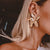 Elegance Silver Gold Big Flower Drop Dangle