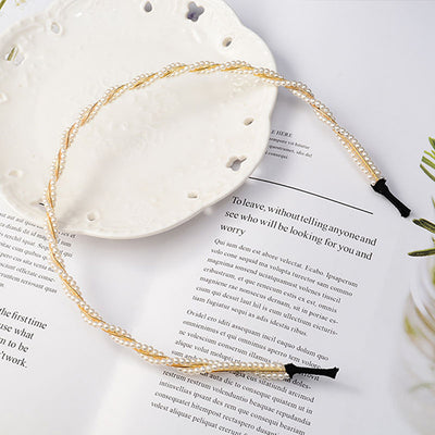 Fashion Luxury Big Pearl Headband Hair Band