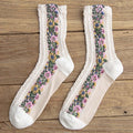 Floral Funny Socks Women Warm Cotton Cute