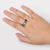 Hollow Design Oval Rainbow Fire Opal Ring
