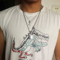 Stainless steel chains punk padlock necklaces