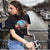 Vintage fashion Women washed o-neck T-shirt