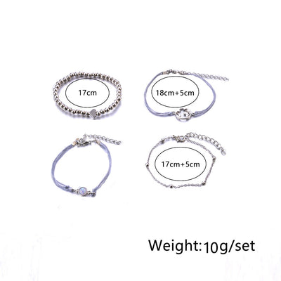 Handmade  Heart Ocean Map Bracelet Sets