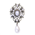 White Waterdrop Imitation Pearl Charming Brooch