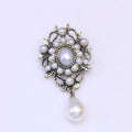 White Waterdrop Imitation Pearl Charming Brooch