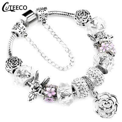 Fashion Silver Charms Bracelet Bangle For Women