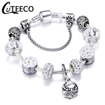Fashion Silver Charms Bracelet Bangle For Women