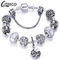 Fashion Silver Charms Bracelet Bangle For Women