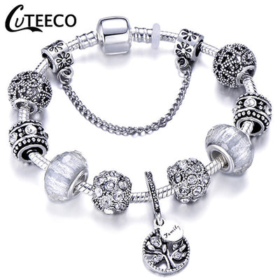 Fashion Silver Charms Bracelet Bangle For Women