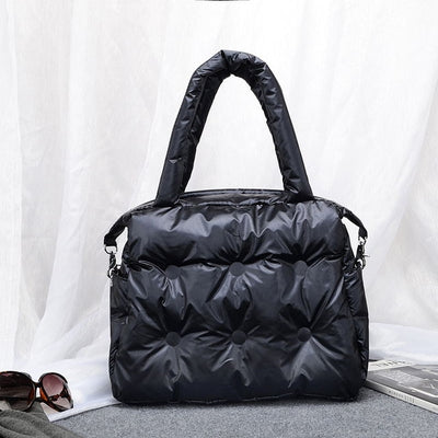 Pad Cotton Feather Down Bag Bucket Handbag