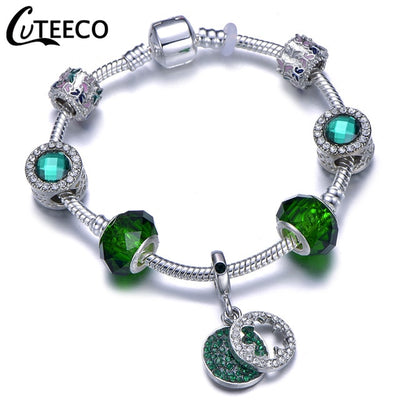 Fashion Silver Charms Bracelet Bangle For Women