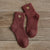 Embroidery love pattern woman socks warm