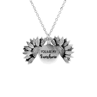 Fashion Bohemia Sunflower Double-layer Metal Pendant