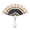 Fan Enamel Pin Vintage Brooches For Women