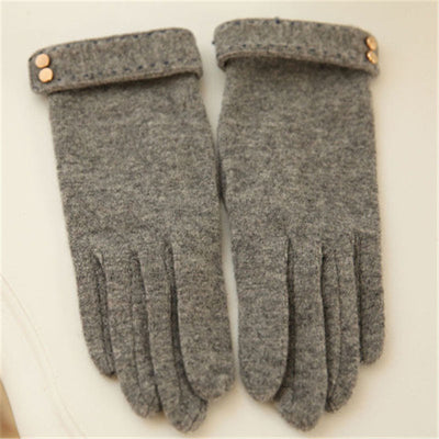 Knitted Wool Gloves Touch Screen Leopard Solid