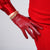 Leather Red Mid-length Thin Velvet Lining Warm