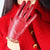 Leather Red Mid-length Thin Velvet Lining Warm