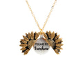 Fashion Bohemia Sunflower Double-layer Metal Pendant