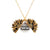 Fashion Bohemia Sunflower Double-layer Metal Pendant