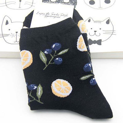 Pattern Art Socks Women Korean Animal Cactus