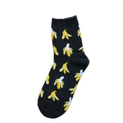 Pattern Art Socks Women Korean Animal Cactus