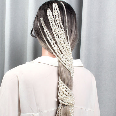Pearl Long Tassel/Chain Bridal Wedding Hair