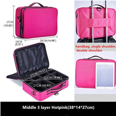 Makeup Bag Big Organizer Cosmetic Case Travel