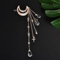 Fashion Elegant Women Lady Moon Rhinestone