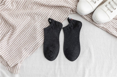 Embroidered Expression Women Socks Cotton