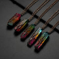 Ainbow Natural Stone Copper Wire Pendant Necklace